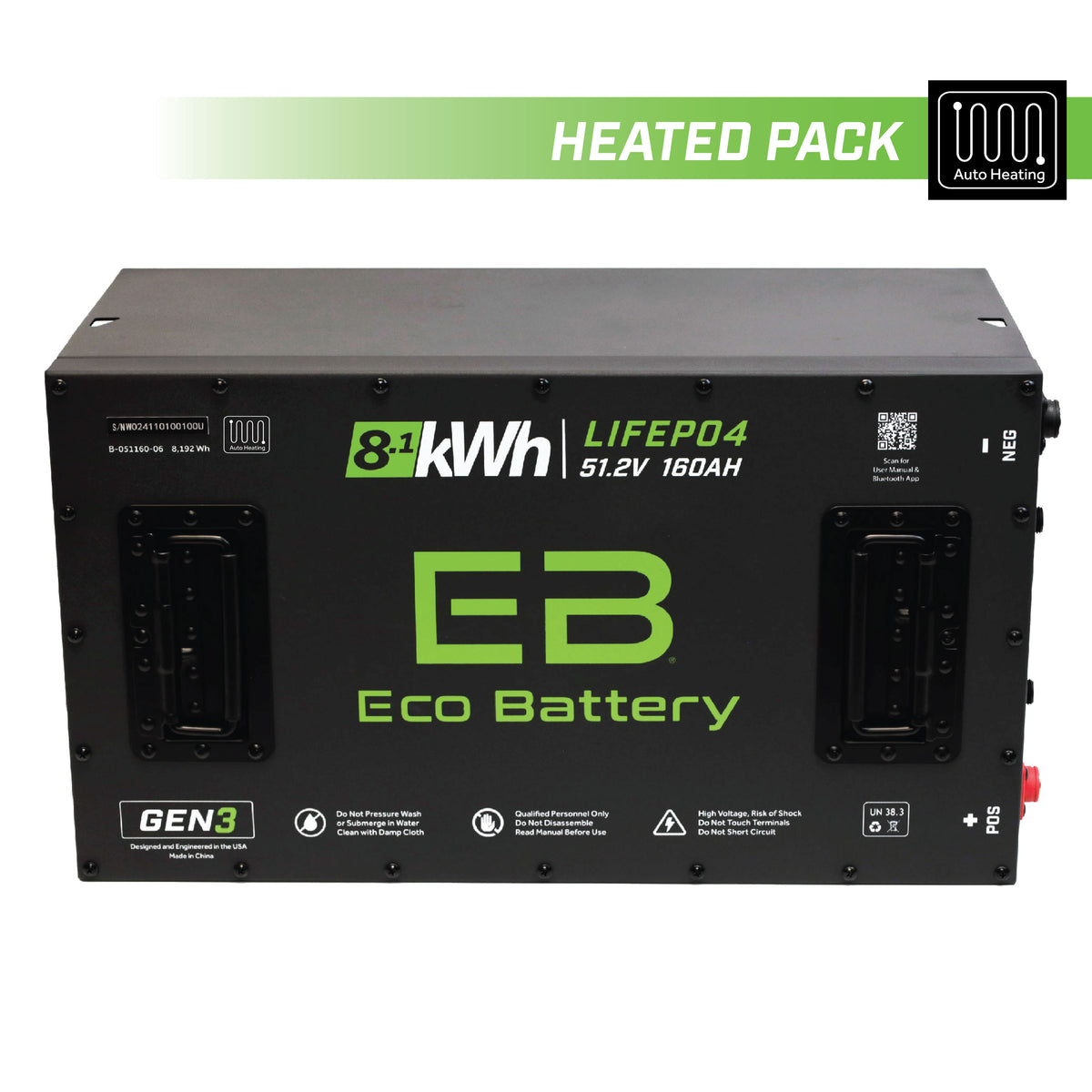 51V 160AH LiFePO4 Gen3 Battery