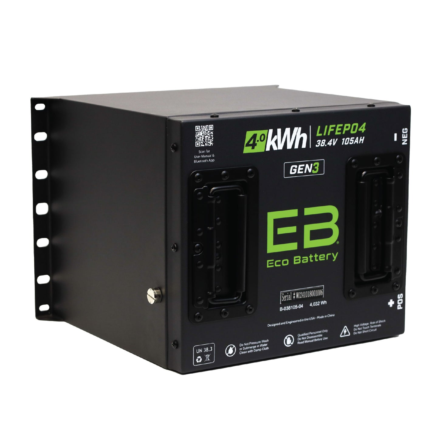 38V 105Ah Cube LiFePO4 Gen3 Battery