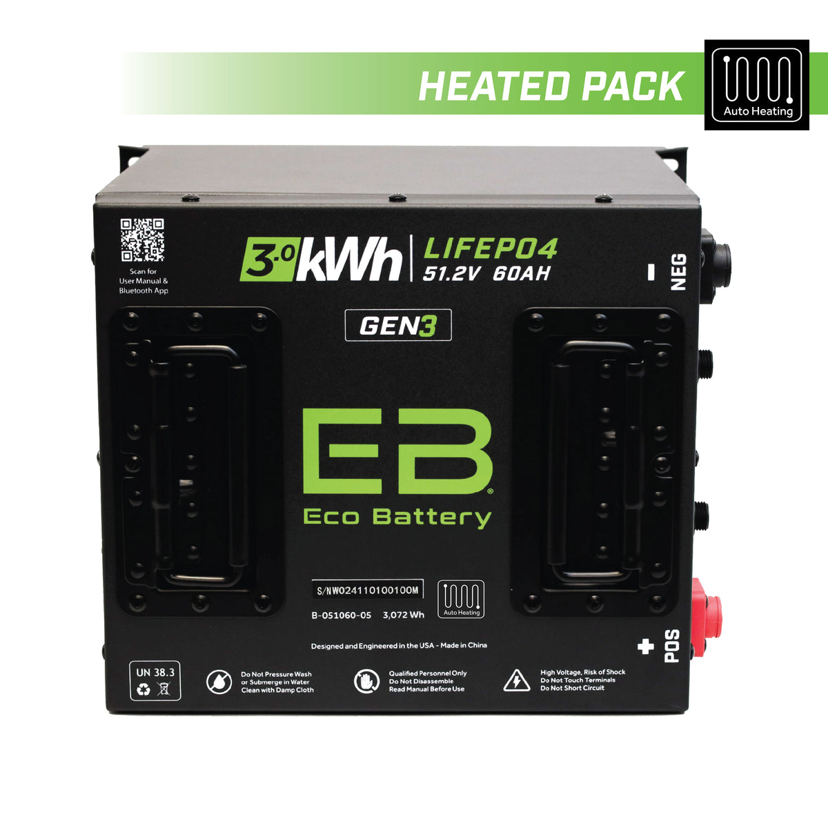51V 60Ah Cube LiFePO4 Gen3 Battery