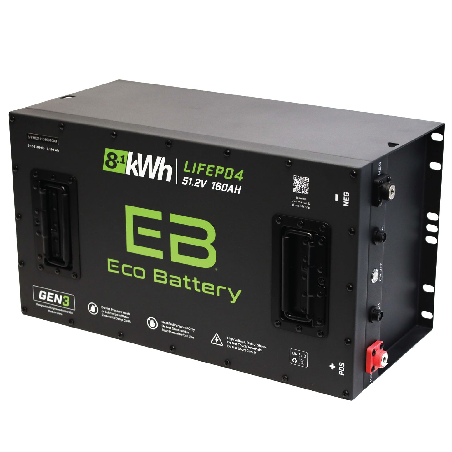 51V 160AH LiFePO4 Gen3 Battery