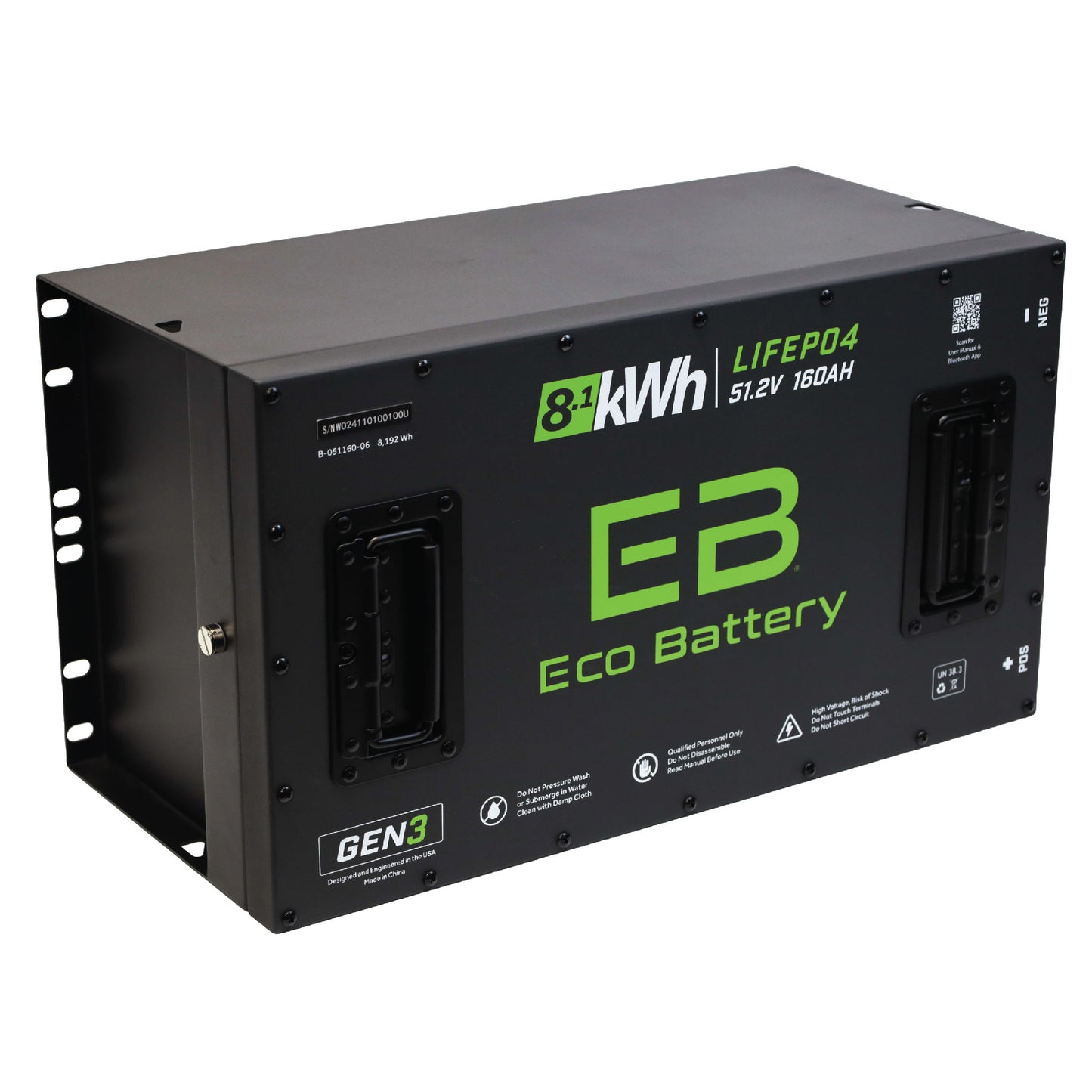51V 160AH LiFePO4 Gen3 Battery