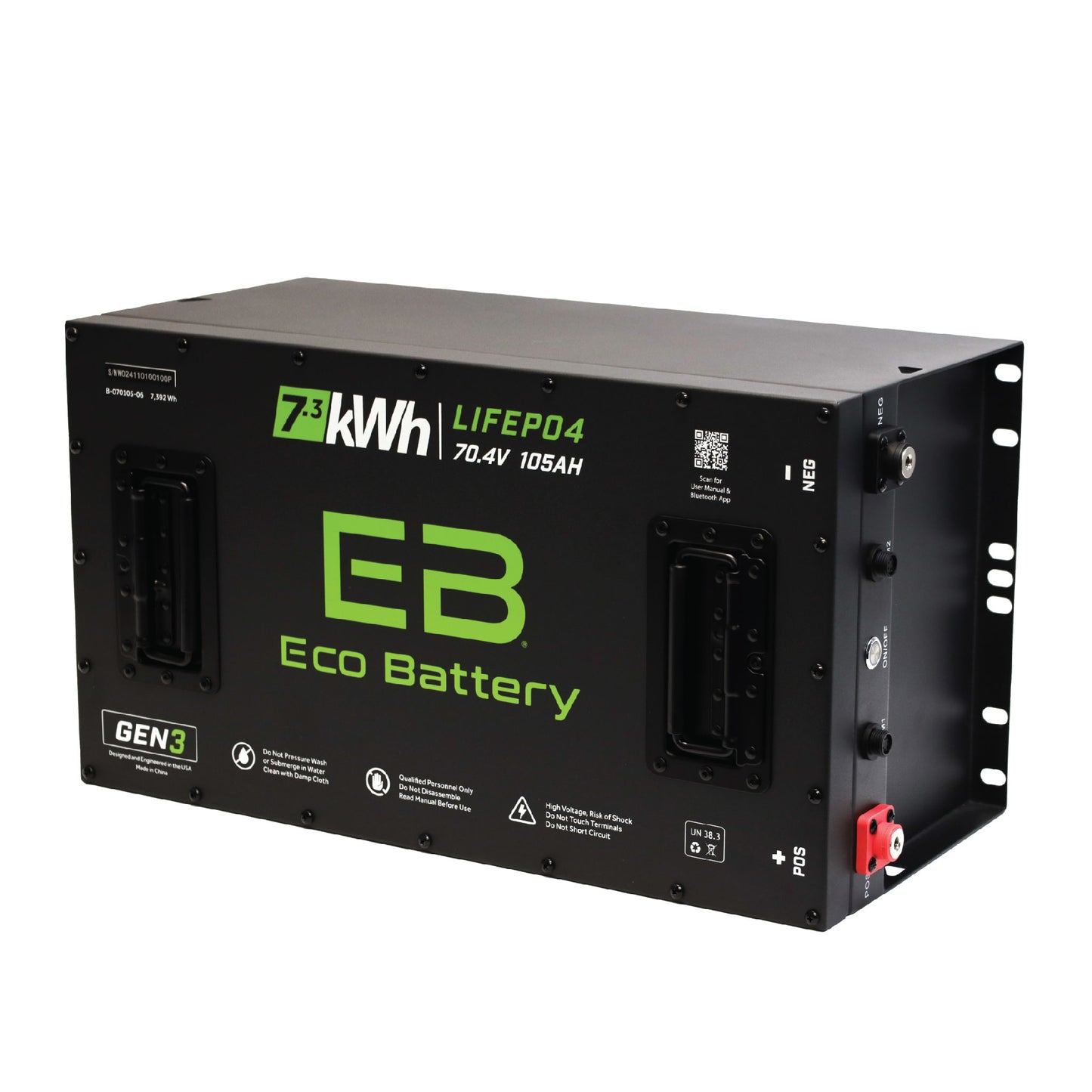70V 105Ah LiFePO4 Gen3 Battery