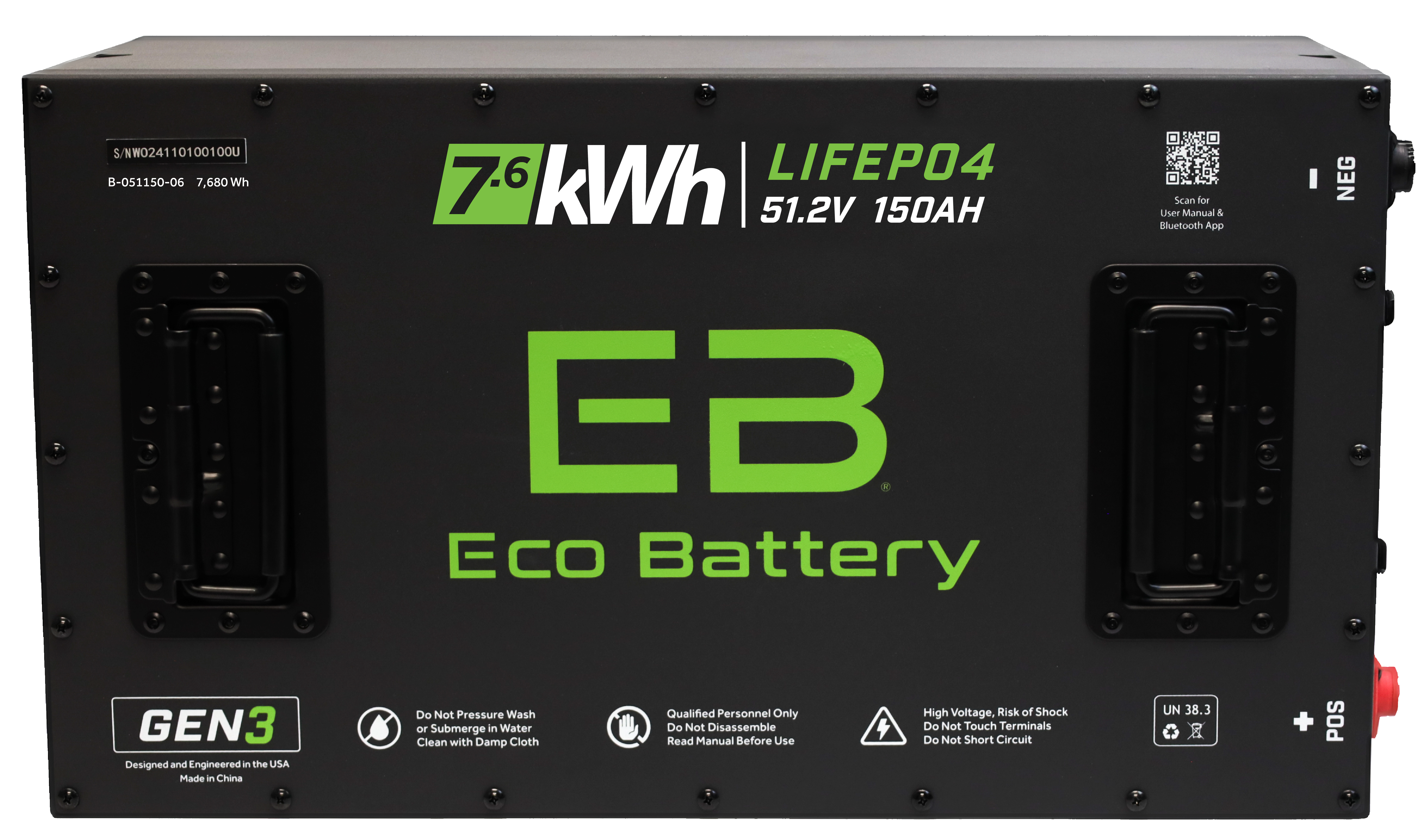 51V 150AH LiFePO4 Golf Cart Battery | Lithium Battery | Eco Battery