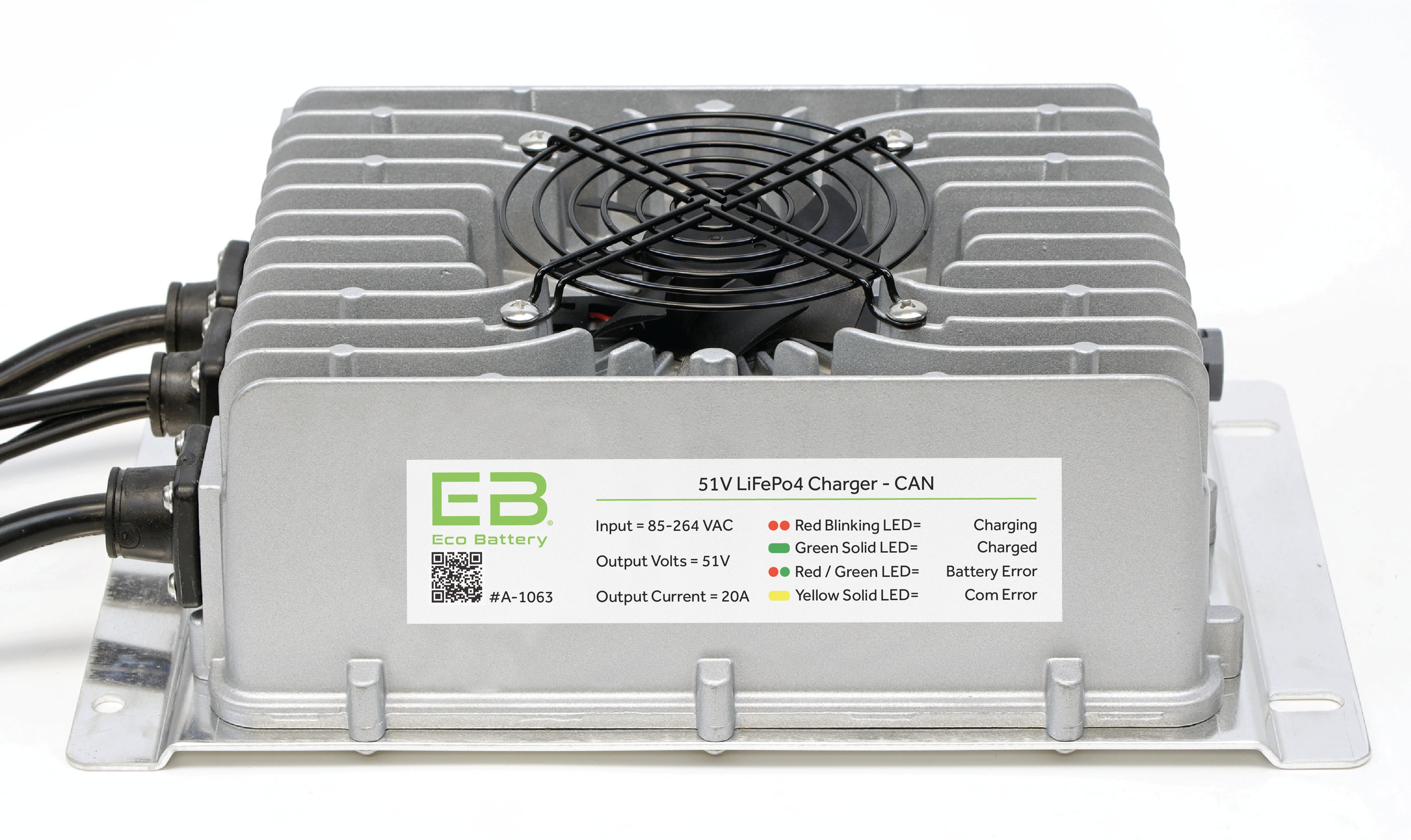 51V 20A CAN Charger (Locking Quick Connect) – Eco Battery 51V 20A CAN Charger (Locking Quick Connect) – Eco Battery