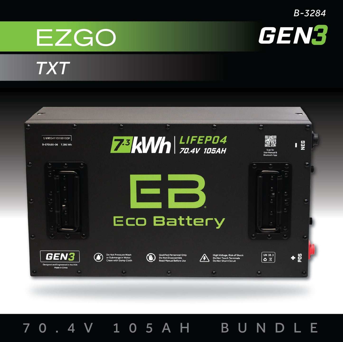 70V 105AH Battery Bundle / EZGO TXT