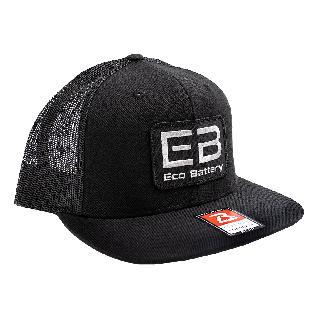 EB HAT - FLAT BRIM with Silver Patch