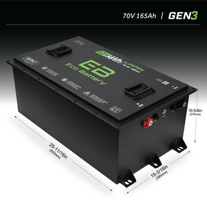 70V 165Ah LiFePO4 Gen3 Battery