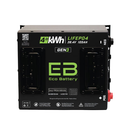 38V 105Ah Cube LiFePO4 Battery / Heated