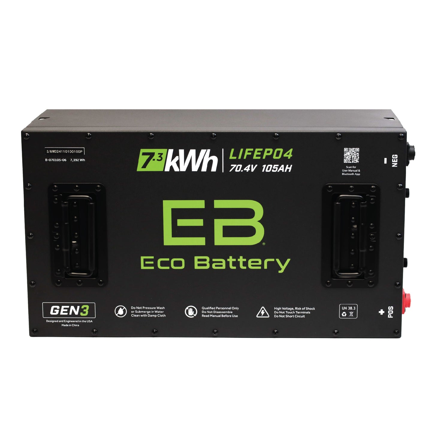 70V 105Ah LiFePO4 Gen3 Battery