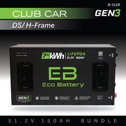 51V 150AH Battery Bundle / Club Car DS / H-Frame