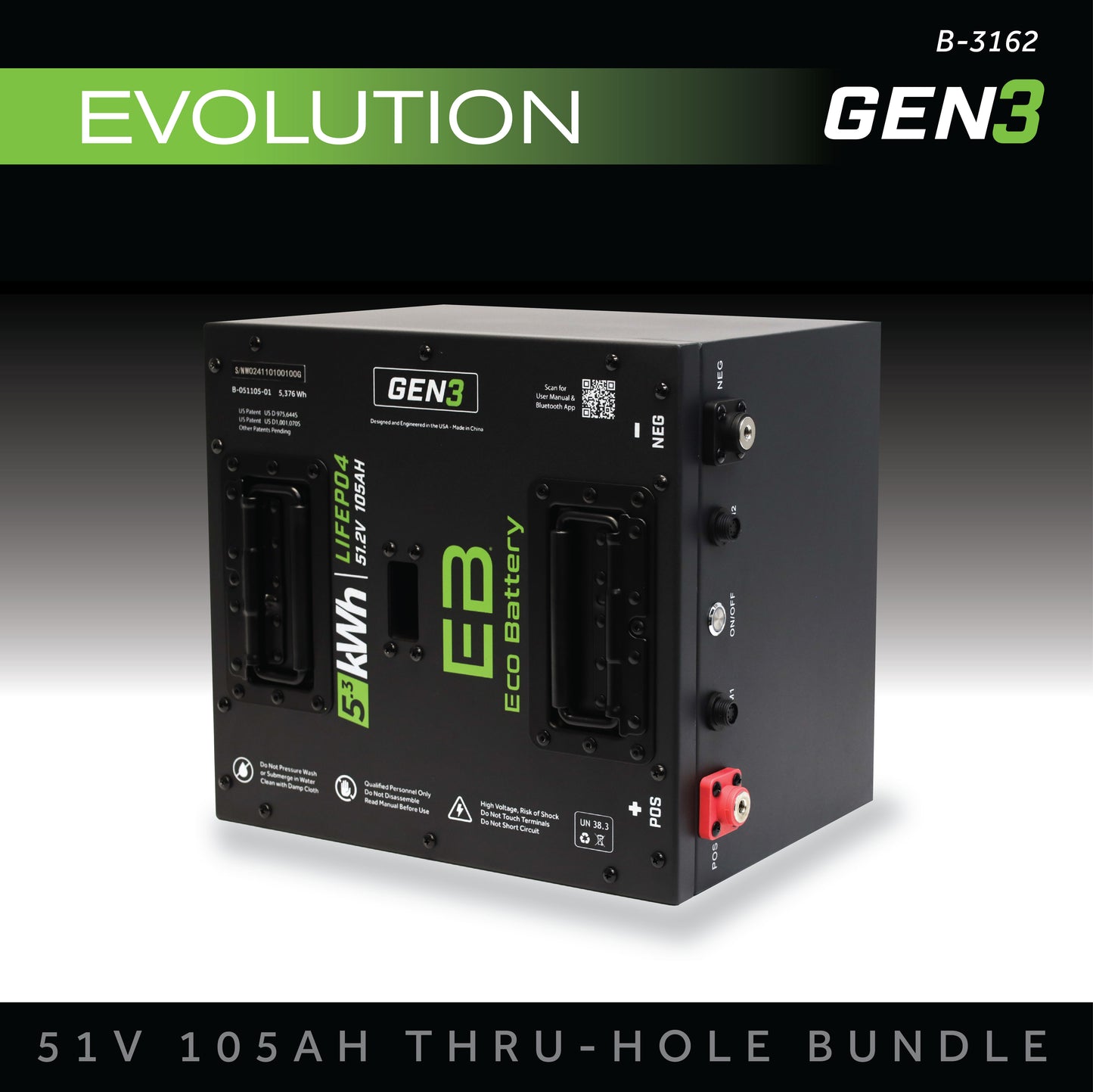 51V 105AH Thru-Hole Battery Bundle / Evolution