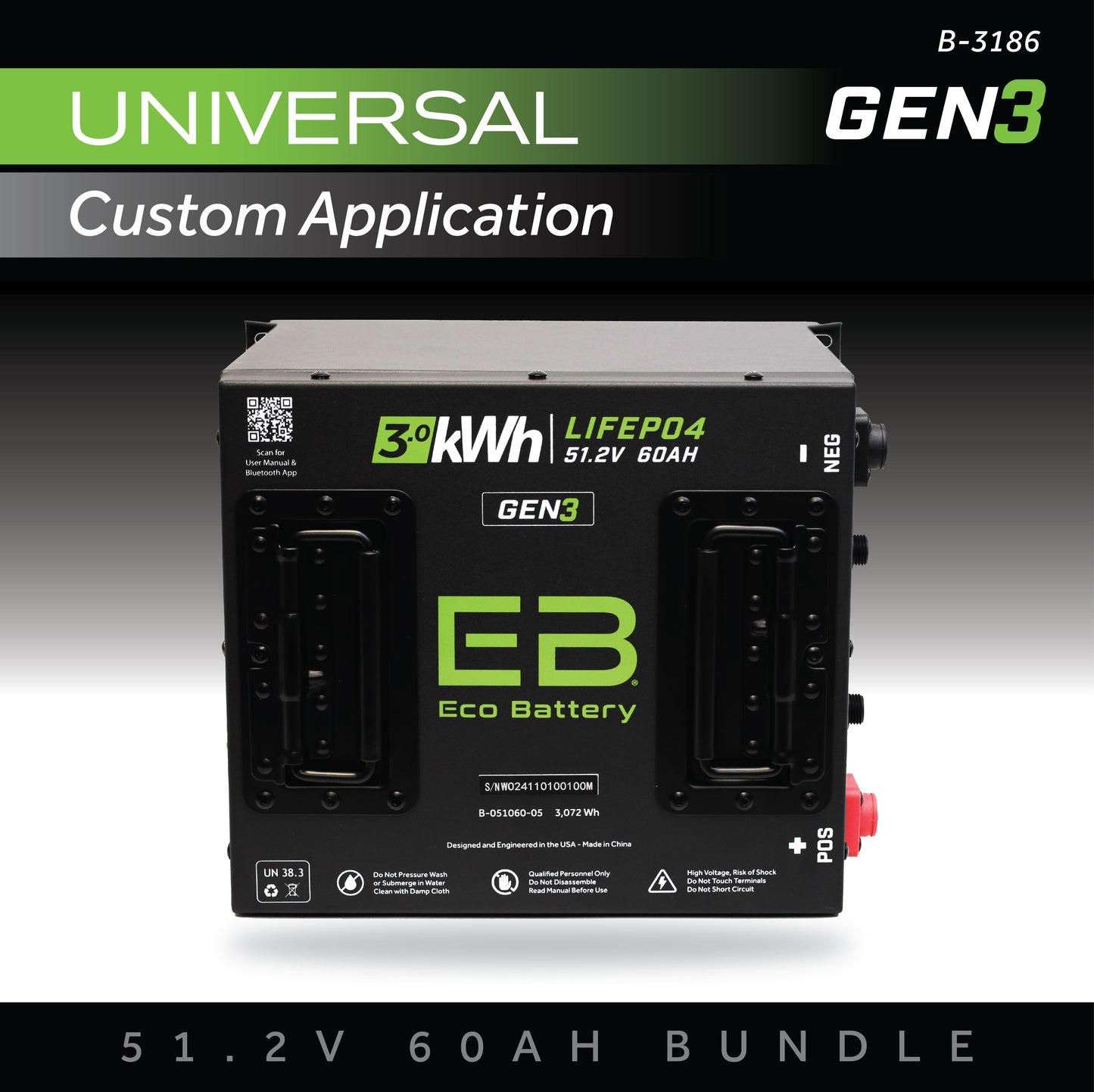 51V 60AH Battery Bundle / Universal