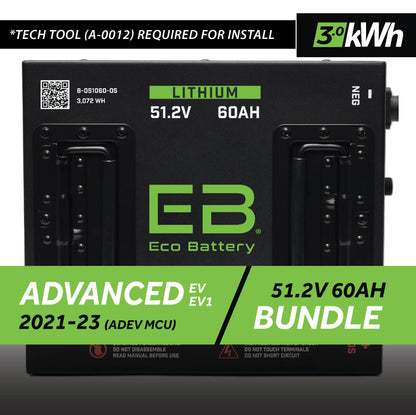 51V 60AH Battery Bundle / Advanced EV EV1 / 2021-23 (ADEV MCU)