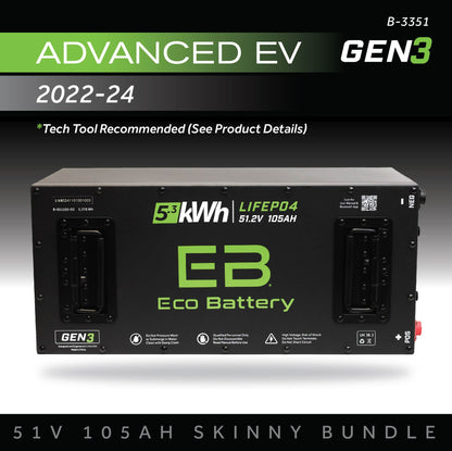 51V 105AH Skinny Battery Bundle / Advanced EV Advent / 2022-24