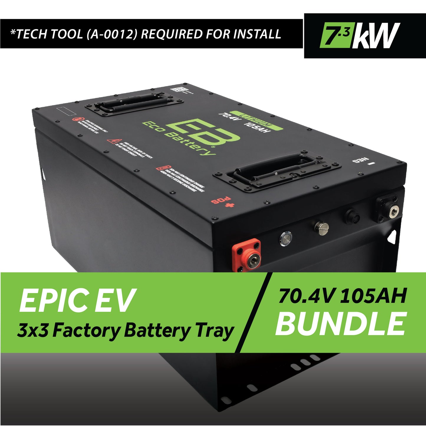 70V 105AH Battery Bundle / Epic EV (3 x 3 Factory Battery Tray)