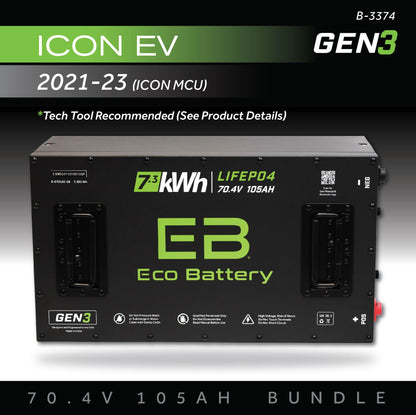 70V 105AH Battery Bundle / ICON EV / 2021-23 (ICON MCU)