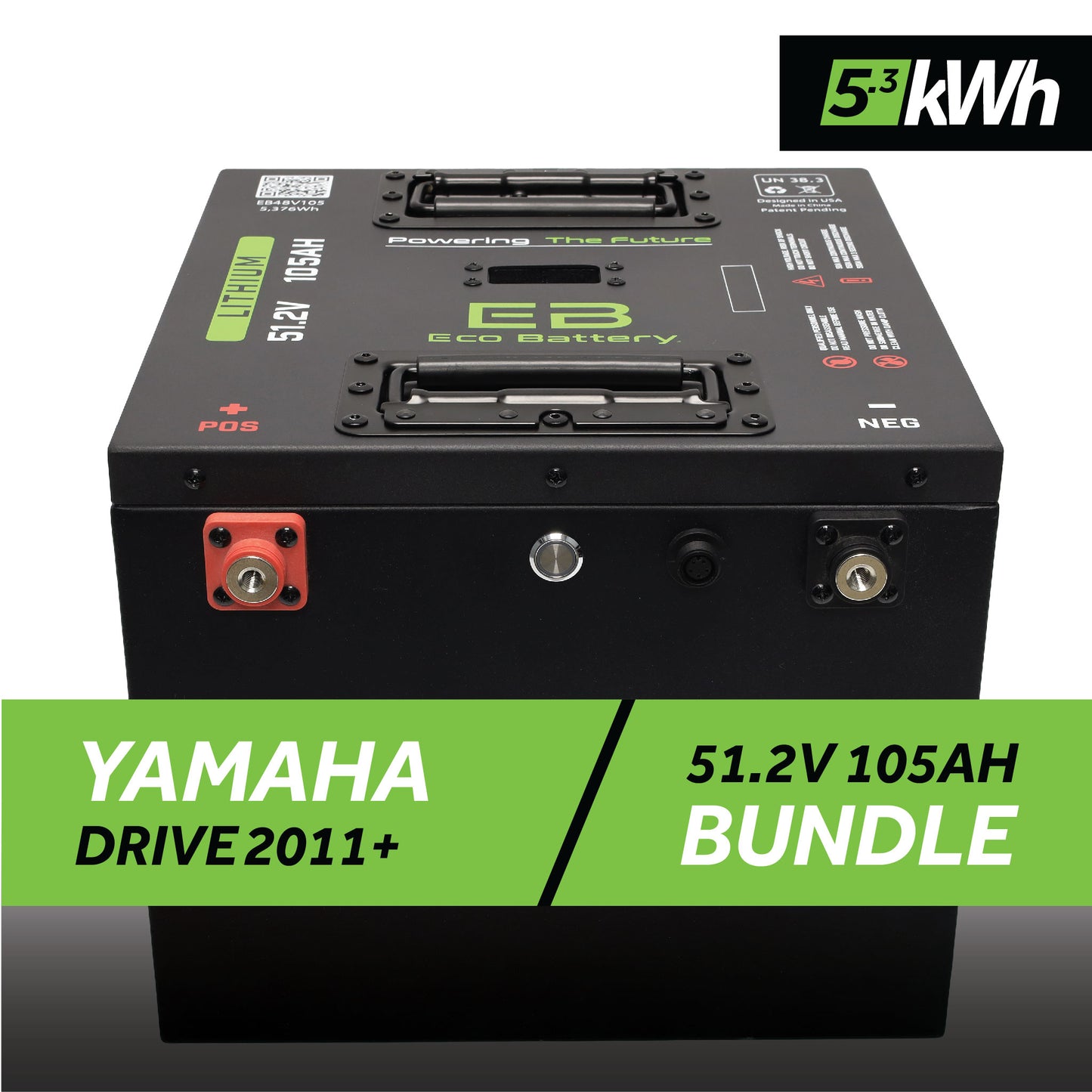 51V 105AH Thru-Hole Battery Bundle / Yamaha Drive 1 & 2 / 2011+