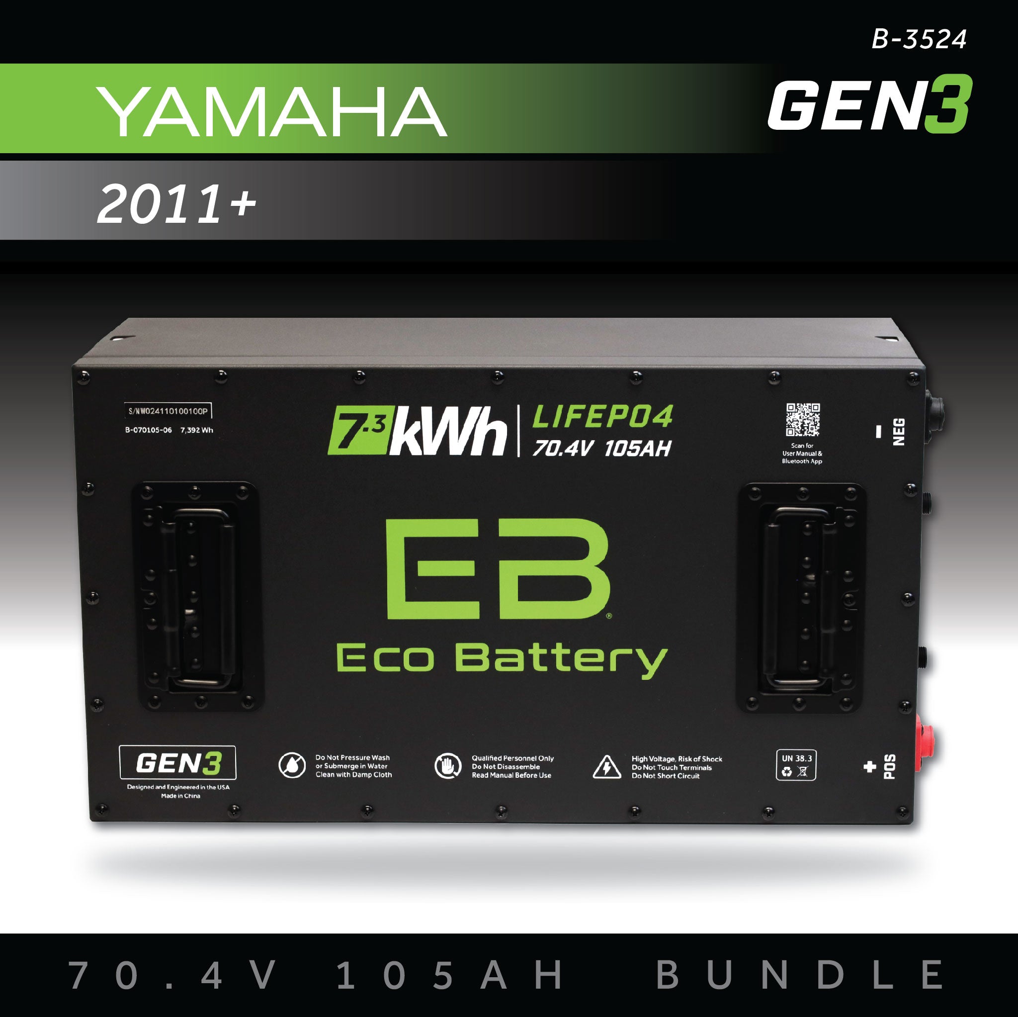 70V 105AH Battery Bundle / Yamaha Drive 1 & 2 / 2011+ – Eco Battery