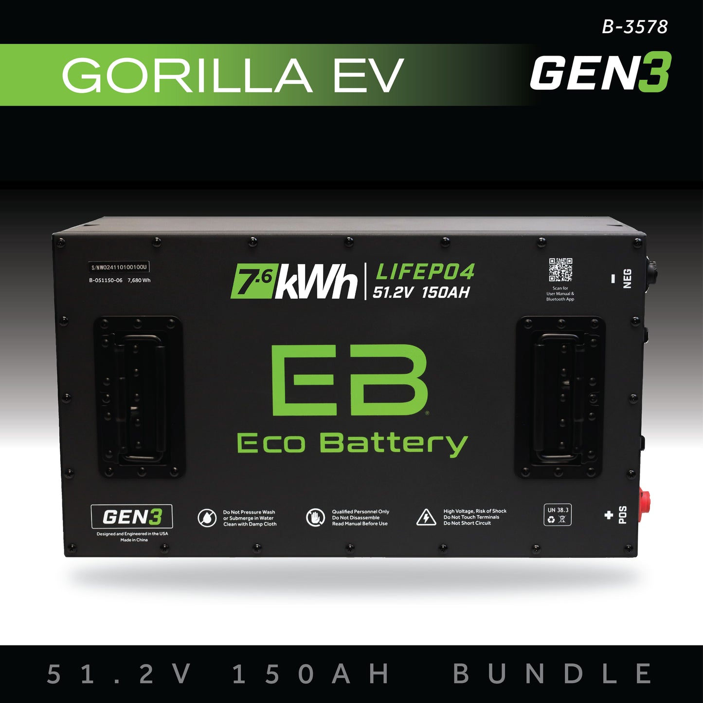51V 150Ah Battery Bundle / Gorilla