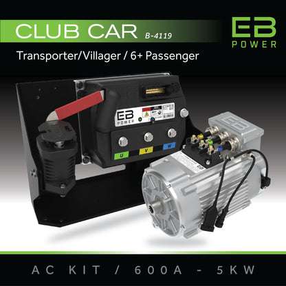 EB Power AC Kit / 600A + 5kW / Club Car Transporter/Villager / 6+ Passenger