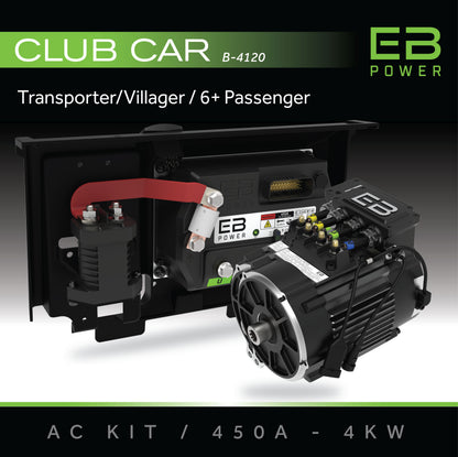 EB Power AC Kit / 450A + 4kW / Club Car Transporter/Villager / 6+ Passenger