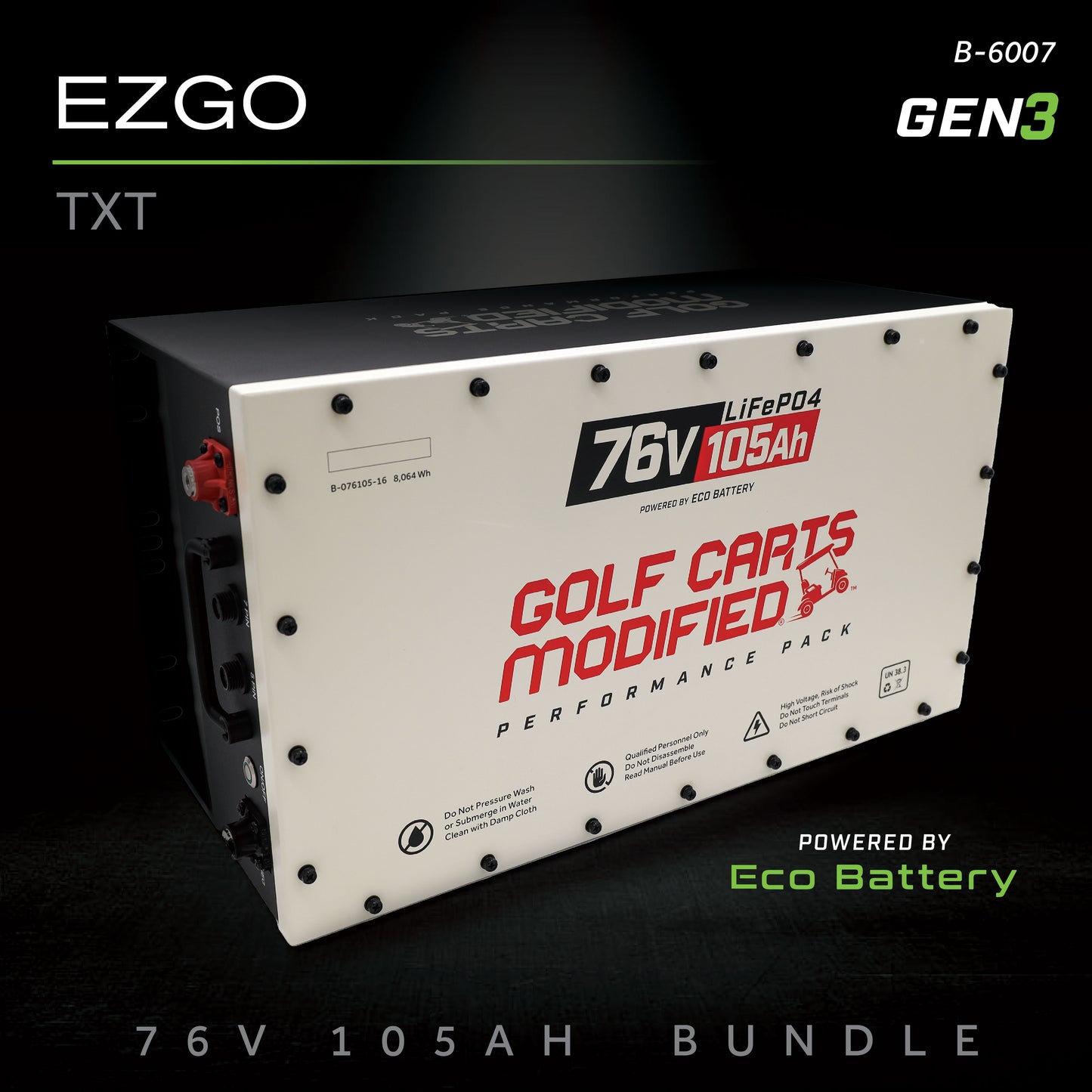 76V 105AH Battery Bundle / EZGO TXT