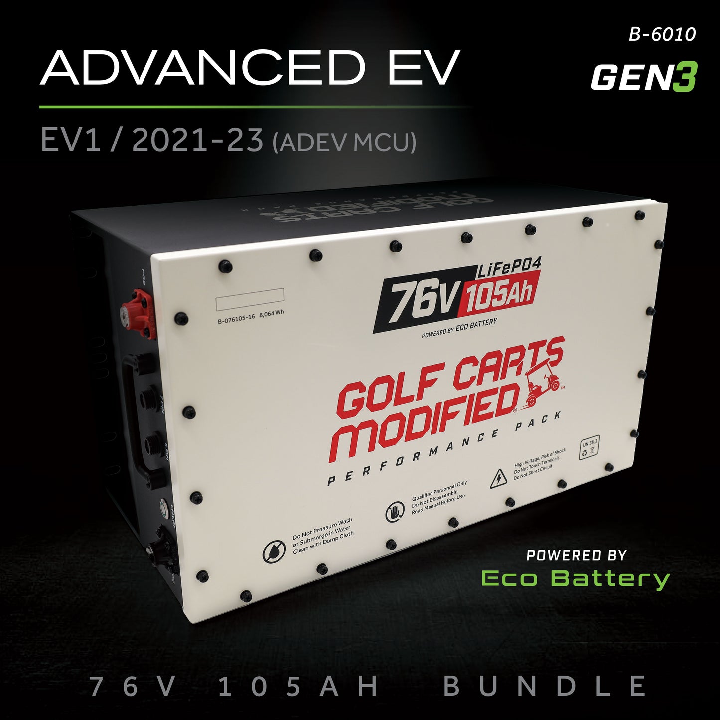 76V 105AH Battery Bundle / Advanced EV EV1 / 2021-23 (ADEV MCU)