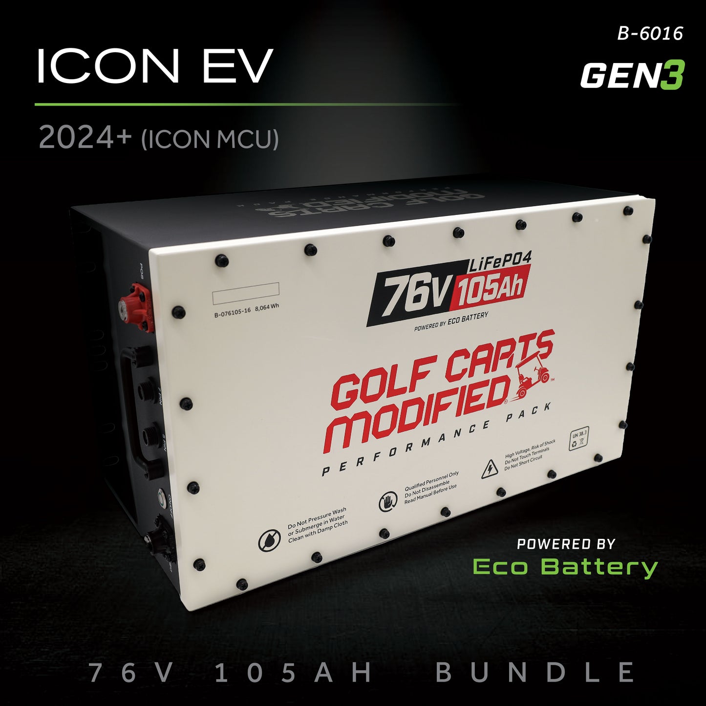 76V 105AH Battery Bundle / ICON EV / 2024+ (ICON MCU)