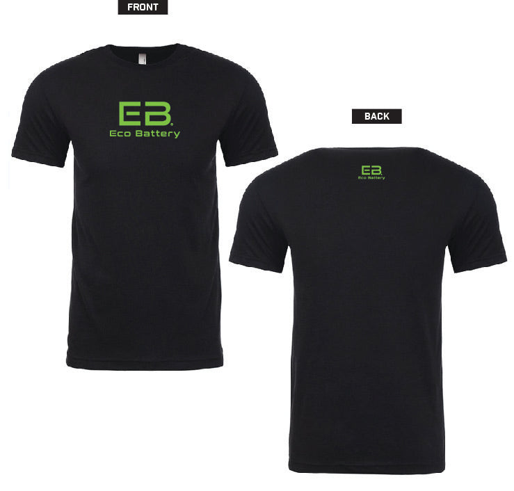 T-Shirt - Black - EB in Green - S