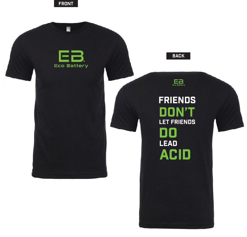 T-Shirt - Black - Don't do acid in Green - XL